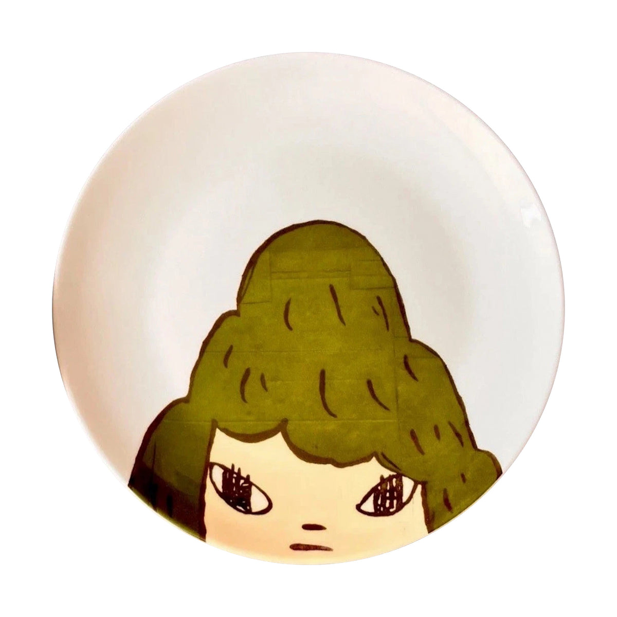Yoshitomo Nara Yamako plate, straightened white-background view