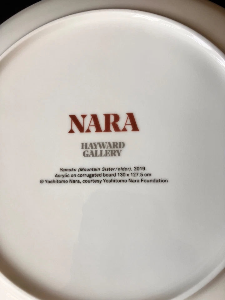 Yoshitomo Nara Yamako plate, reverse and printed credit